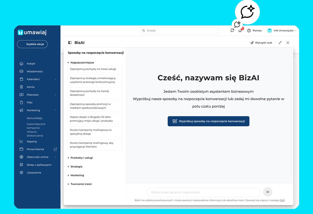 Jak uzyskać dostęp do BizAI?